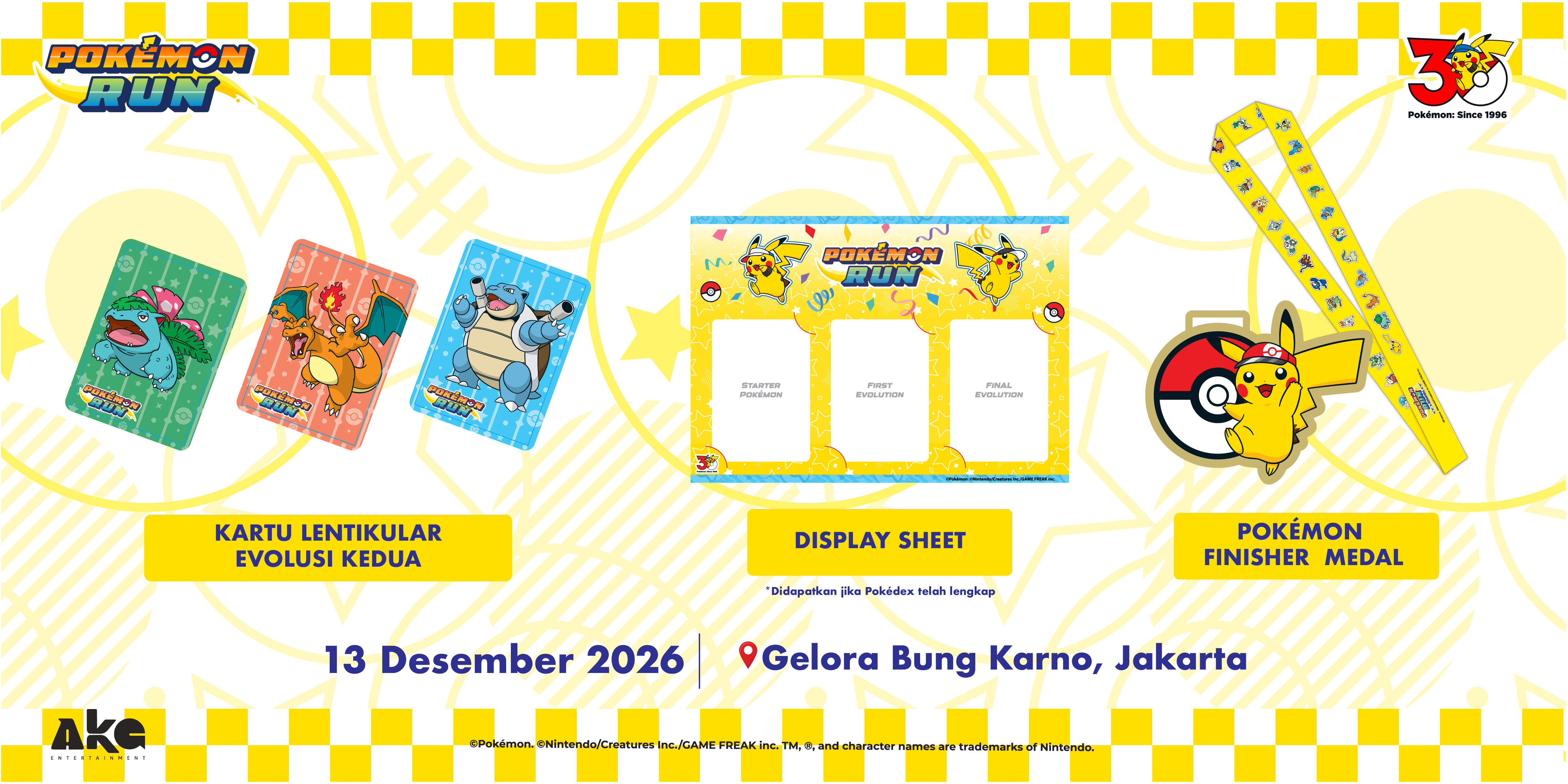 Hadiah Pok&eacute;mon RUN 30 untuk peserta yang menyelesaikan tantangan